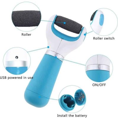 Advanced skincare microdermabrasion device for facial pore cleansing and skin rejuvenation. Suitable for professional and personal use, featuring easy operation, USB power, and replaceable roller head.