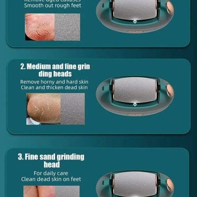 Precision foot scrubber for dead skin removal, callus smoothing, and foot skincare.