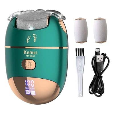 Optical skin rejuvenation, exfoliation, and pore cleansing with LED display for easy operation. Includes USB charging, exfoliating brush, and replacement sponge for professional-level skin care.
