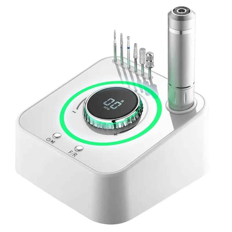 High-tech dental ultrasonic scaler with digital control and multiple tips for professional dental cleaning and periodontal therapy.