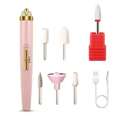 Enhanced image of a professional skincare microdermabrasion device with multiple replacement tips and a USB power cable, highlighting advanced facial treatment tools for healthy, glowing skin.