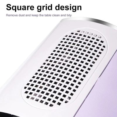 Portable LED UV air purifier with square grid design, ideal for improving indoor air quality, removing dust, and sterilizing spaces effectively. Perfect for home and clinic use.