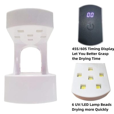 UV LED Nail Dryer with 45/60s Timer Display for Perfect Manicure.