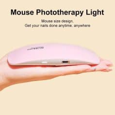 Portable LED light for nail phototherapy, compact design, perfect for at-home manicures and nail curing. Easy to use anytime, anywhere for professional-quality results.