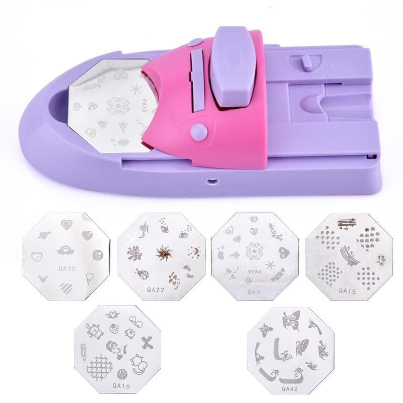 Precise nail stamping plate with different unique designs for creative manicure and beauty enhancement. Perfect for DIY nail art and professional use.