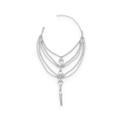 High-quality silver and crystal jewelry necklace for women. Perfect for fashion, special occasions, or as a gift. Bright, durable, and stylish design from Monalisa Store.