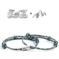 Stylish adjustable bracelets inspired by nature and mountain landscapes. Perfect for a trendy and eco-friendly accessory with high-quality craftsmanship.