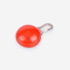 Bright red LED keychain with compact design and metal clip, perfect for night safety, camping, or outdoor activities. Easy to carry, battery-operated, provides reliable illumination wherever needed.