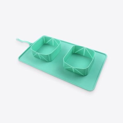 Stylish teal plastic food storage containers with matching tray, ideal for kitchen organization, meal prep, and airtight food storage solutions.