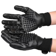 High-tech black gloves with nerve stimulation nodes for enhanced sensory feedback and protection, ideal for medical, gaming, or professional ergonomic use.