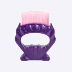 Bright pink and purple scratch therapy brush for skincare and scalp massage, designed for stress relief and scalp health, available at Monalisa Store.