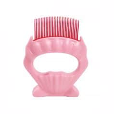 A playful pink beard brush and compact mirror combo, perfect for men's grooming routines. Compact design, ideal for travel, with comfortable grip and effective beard cleaning.