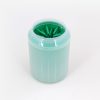 A close-up of a container holding green dental floss picks used for effective oral hygiene and dental care, available at Monalisa Store.