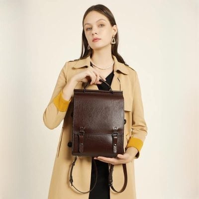 Elegant leather backpack for women, perfect for daily use and fashion statements. Durable, spacious, and versatile accessory from Monalisa Medical store.