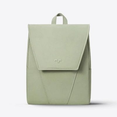 Elegant light green backpack with sleek design, perfect for pharmacy, clinic, or medical use, featuring durable material and functional compartments.