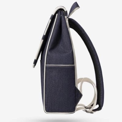 Stylish navy blue optometry case with white trim, perfect for storing glasses and accessories. Compact and lightweight, ideal for everyday use and travel.