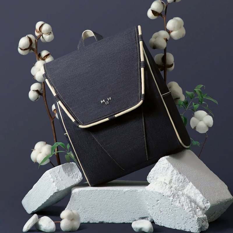 Stylish black backpack with minimalist design, perfect for daily use, travel, and school. Made from durable materials, features multiple compartments for easy organization.