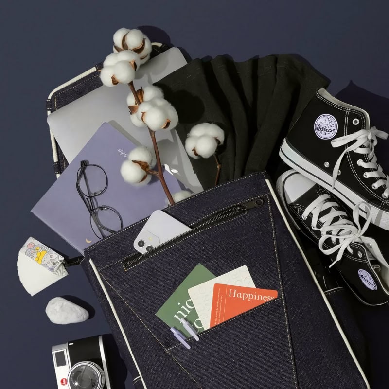 Eco-Friendly Active Denim Waterproof Backpack - Image 5