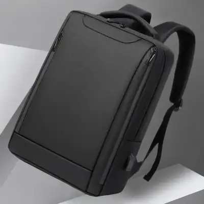 High-quality black backpack with multiple compartments, ergonomic design, and durable materials, perfect for daily travel, business, and school needs.