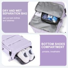 High-quality waterproof dry and wet separation bag for travel, ideal for carrying wet clothes and toiletries, ensuring cleanliness and convenience during trips.