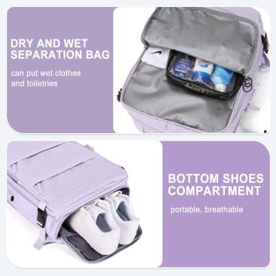 High-quality waterproof dry and wet separation bag for travel, ideal for carrying wet clothes and toiletries, ensuring cleanliness and convenience during trips.