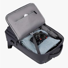 Travel-friendly eye care storage with organized compartments.