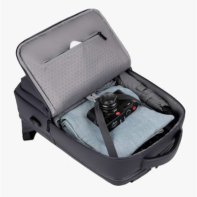 Travel-friendly eye care storage with organized compartments.