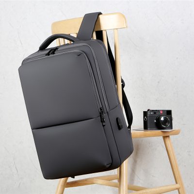 Lightweight, durable black backpack designed for medical professionals with multiple compartments for essentials and laptop storage.