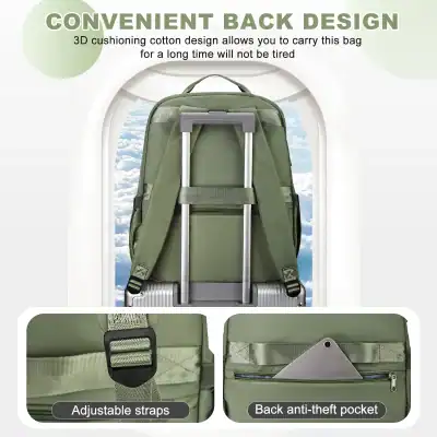 High-quality travel backpack featuring adjustable straps, anti-theft back pocket, and lightweight design, perfect for secure and comfortable travel or daily use.