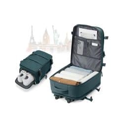 Pack your belongings efficiently with this versatile travel bag, featuring compartments for shoes and essential travel accessories.