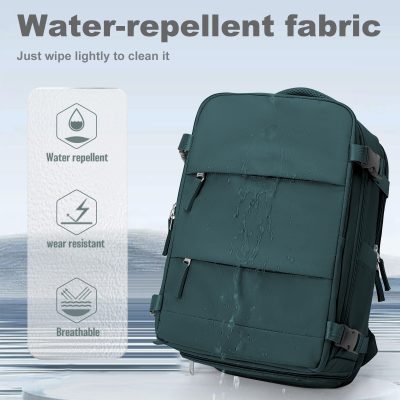 Waterproof backpack made with water-repellent fabric, resistant to water, wear, and tearing. Perfect for travel, daily commutes, and outdoor activities, ensuring your belongings stay dry and protected.