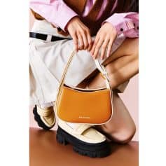 Stylish orange handbag with white accents, perfect for trendy accessories, available at Monalisa Store for fashion-forward customers.