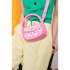 Fashionable pink and green handbag for women, perfect for stylish accessories and casual outings. Shop best women’s handbags online at Monalisa Store.