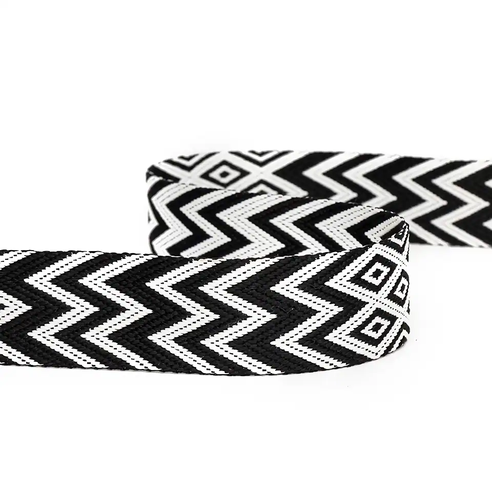 High-quality black and white patterned eyeglass strap for secure and stylish glasses wear. Perfect accessory for daily use, sports, or outdoor activities, offering comfort and convenience.
