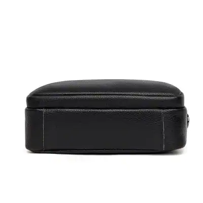 High-quality black leather storage case for eyewear, glasses, and accessories, designed for durability and style. Perfect for organizing and protecting your optometry tools and eyewear essentials.