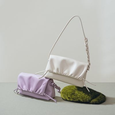 Elegant satin handbags featuring braided shoulder straps, stylish design, and soft fabric, ideal for fashion lovers looking for high-end accessories.