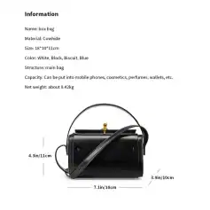 Stylish cowhide purse with versatile colors including white, black, biscuit, and blue, perfect for fashion-forward women needing a fashionable accessory.