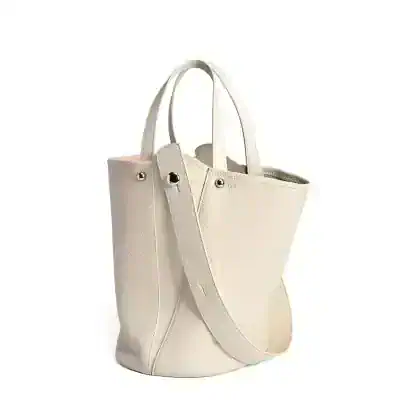 Stylish and spacious white tote bag perfect for daily use, shopping, or work, offering a sophisticated accessory choice for fashion-forward women.