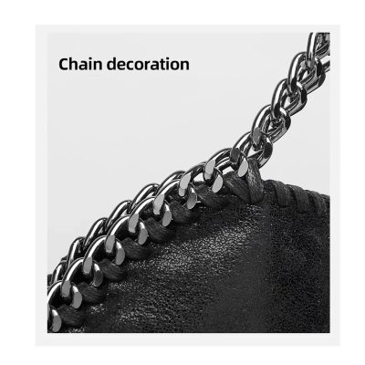 High-quality silver chain jewelry displayed on luxury black leather background, ideal for fashion and style enhancement. Shop elegant chain accessories for everyday wear or special occasions.