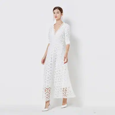 Discover stylish white lace dress available at Monalisa Store, perfect for summer, special occasions, and fashionable events. Elevate your wardrobe with our trendy, comfortable lace ensemble.