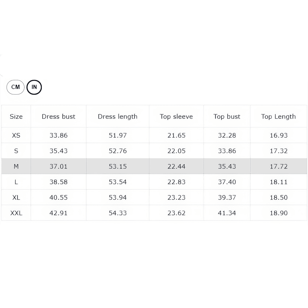 High-quality medical scrubs with detailed measurements for all sizes, including XS to XXL, ensuring a perfect fit for healthcare professionals.