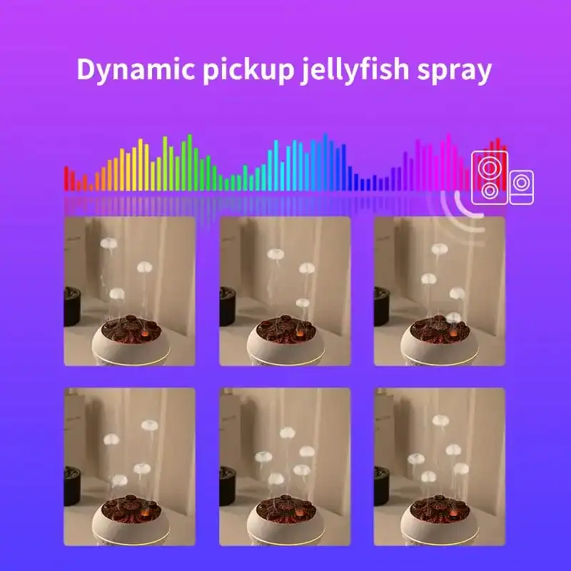 A dynamic visual of jellyfish from Monalisa Store, highlighting innovative opt deliverables like jellyfish-inspired sprays with vibrant soundwave graphics. Perfect for health, beauty, or wellness branding.