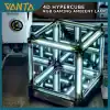 RGB gaming ambient lamp with 4D hypercube design, customizable LED lights for immersive gaming and room decor, high-quality optical clarity, perfect for gaming setups and tech enthusiasts.