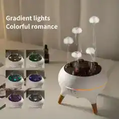 Aromatherapy diffuser with customizable gradient LED lights, ideal for creating a relaxing ambiance. Perfect for home, spa, or office use to enhance mood and environment.