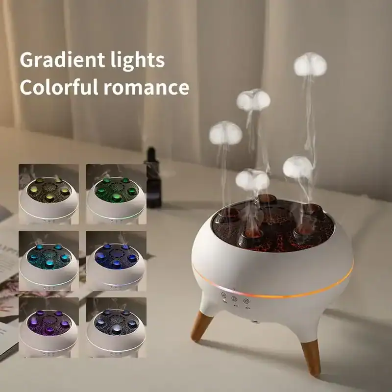Aromatherapy diffuser with customizable gradient LED lights, ideal for creating a relaxing ambiance. Perfect for home, spa, or office use to enhance mood and environment.